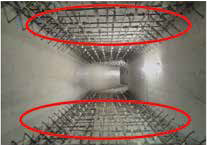 写真：天井や床の厚みを増し補強する耐震工事の状況