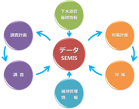 セミスを中心とした情報活用のイメージ