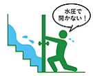 画像：豪雨時の地下室利用は危険です！