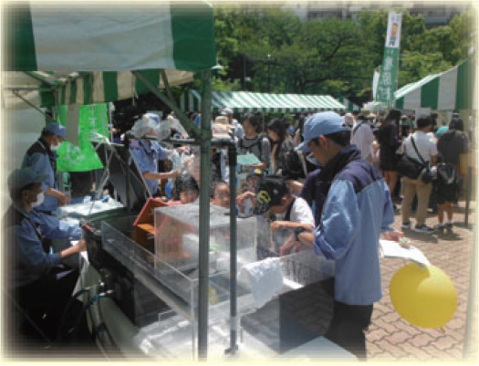 写真：模型実演の様子