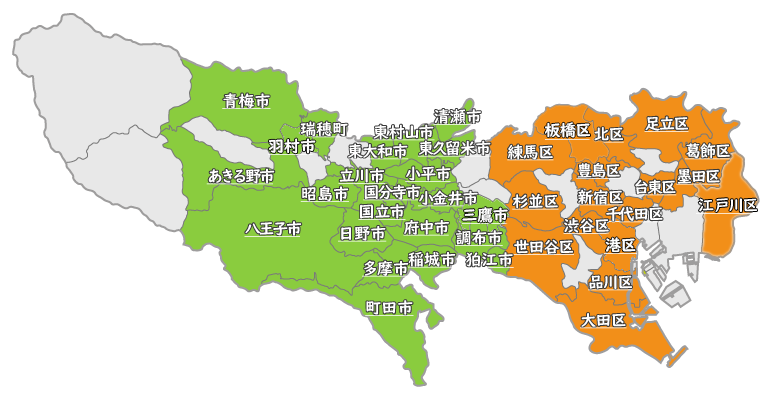 画像：東京都地図