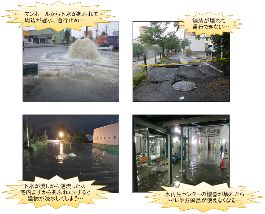 大量の雨水が流れ込んだ写真