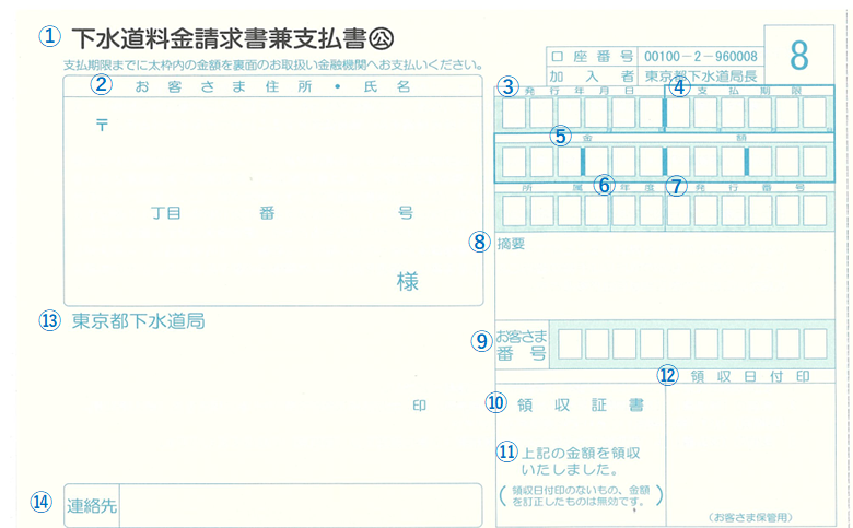 画像：納入通知書【おもて】