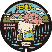 画像：お天気雨ハローキティデザイン